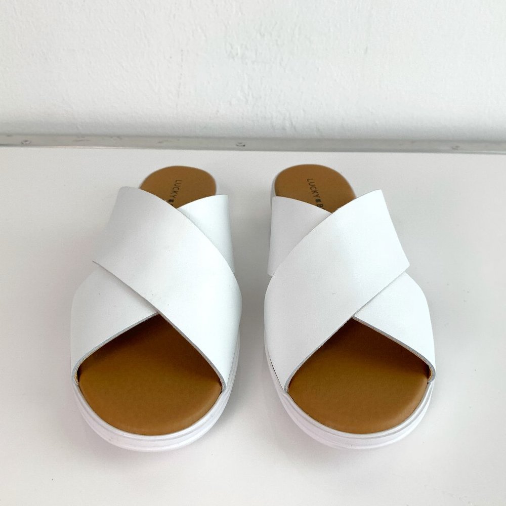 Lucky Brand Leather Slide Sandals